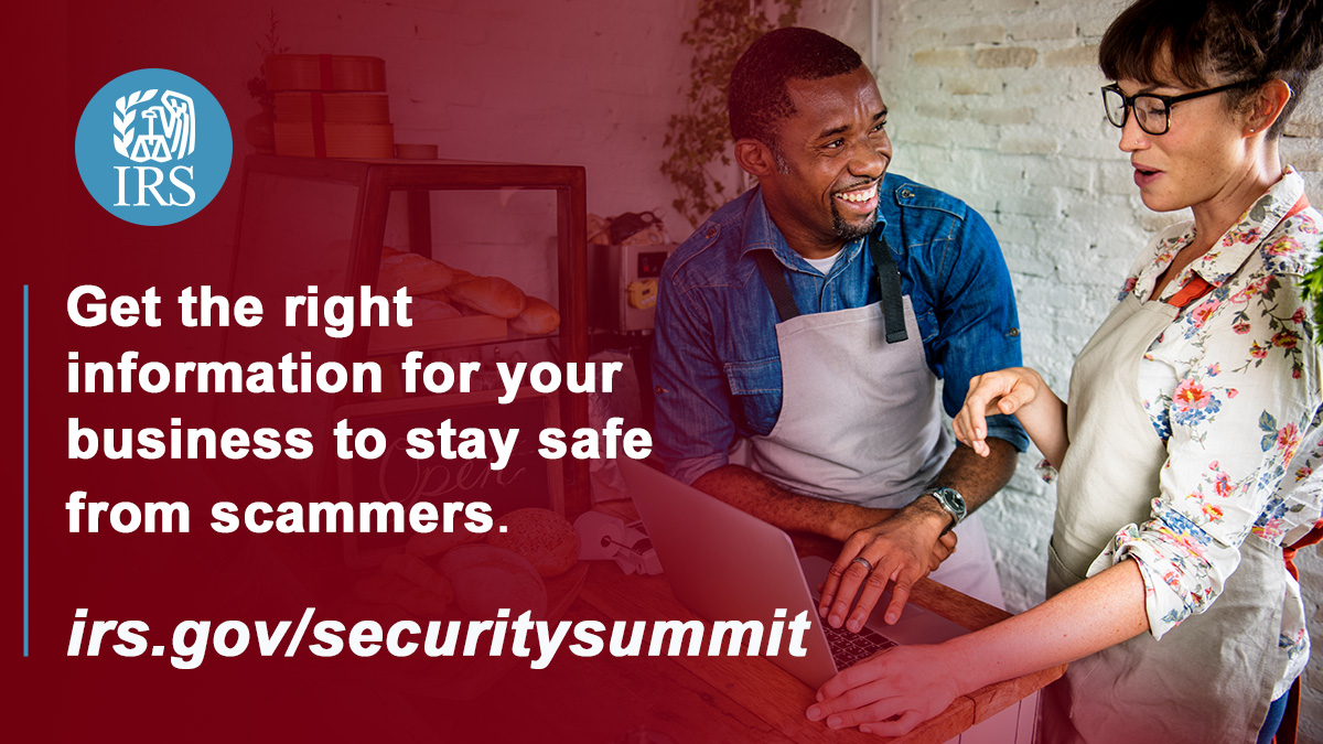 You work too hard to lose it all to a cybercriminal. An #IRS and Security Summit reminder to keep your business safe from scams ➡️ Learn how to safeguard your data: ow.ly/uX5Q50KQCVa