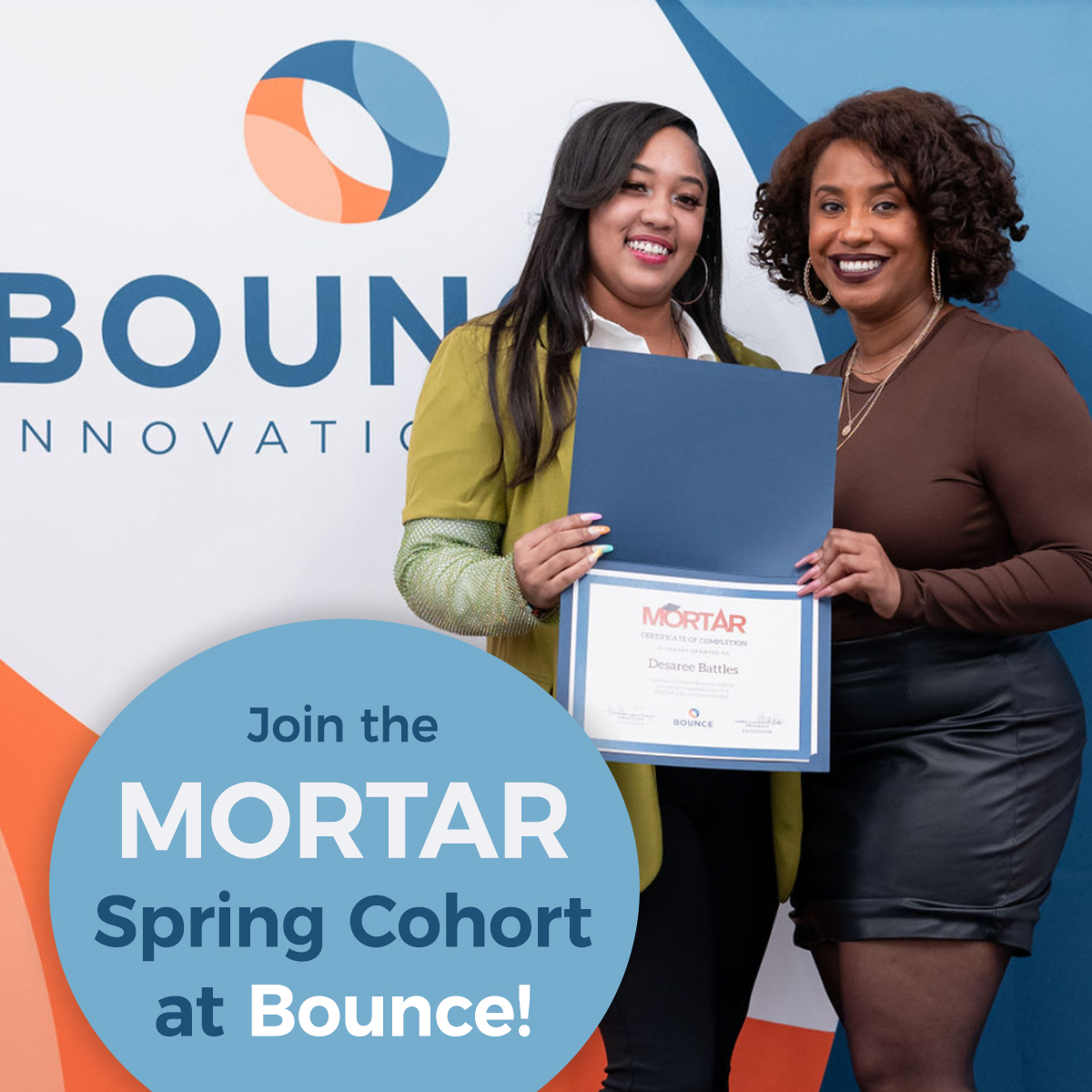 Grow your business with MORTAR at Bounce Hub! Our program is designed to uplift minority- and woman-owned businesses through a supportive cohort and culturally competent curriculum. Applications open: bouncehub.org/mortar/
#SmallBusiness #MinorityOwned #WomanOwned