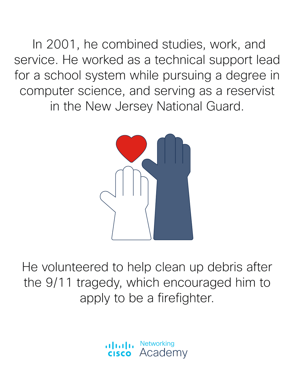 CiscoNetAcad's tweet photo. What do a firefighter and a cybersecurity professional have in common? π§βππ§βπ»
Here is the answer, courtesy of Michael: https://t.co/YPgVJl7Nxp
#ThisIsNetAcad https://t.co/0NCKRBmuJ6