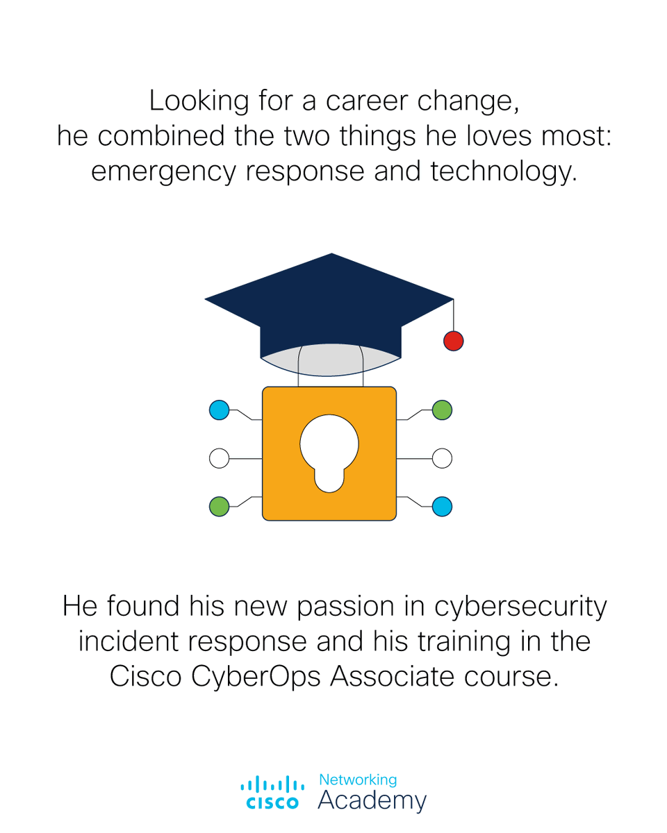 CiscoNetAcad's tweet photo. What do a firefighter and a cybersecurity professional have in common? π§βππ§βπ»
Here is the answer, courtesy of Michael: https://t.co/YPgVJl7Nxp
#ThisIsNetAcad https://t.co/0NCKRBmuJ6