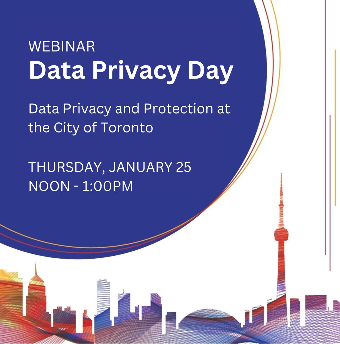 Curious about data privacy & protection? Join #CityOfTO staff for a special conversation about how the City upholds privacy and protects the personal data of Torontonians. Thursday, January 25 from noon - 1 p.m. Learn more: contrib.wp.intra.prod-toronto.ca/explore-enjoy/… #DataPrivacyDay