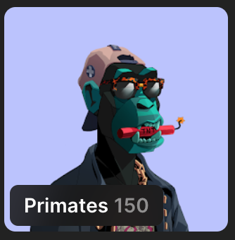 Reached another milestone with <a href="/Primatesnft/">Primates🌿</a> collection... 150 Apes and counting, you still fading <a href="/Primatesnft/">Primates🌿</a> when <a href="/gamba/">GAMBA</a> launch is inevitable Anon? #Solana #SolanaNFTs #NFT #NFTCommunity @PACmates <a href="/PriTVDAO/">PriTV DAO</a>