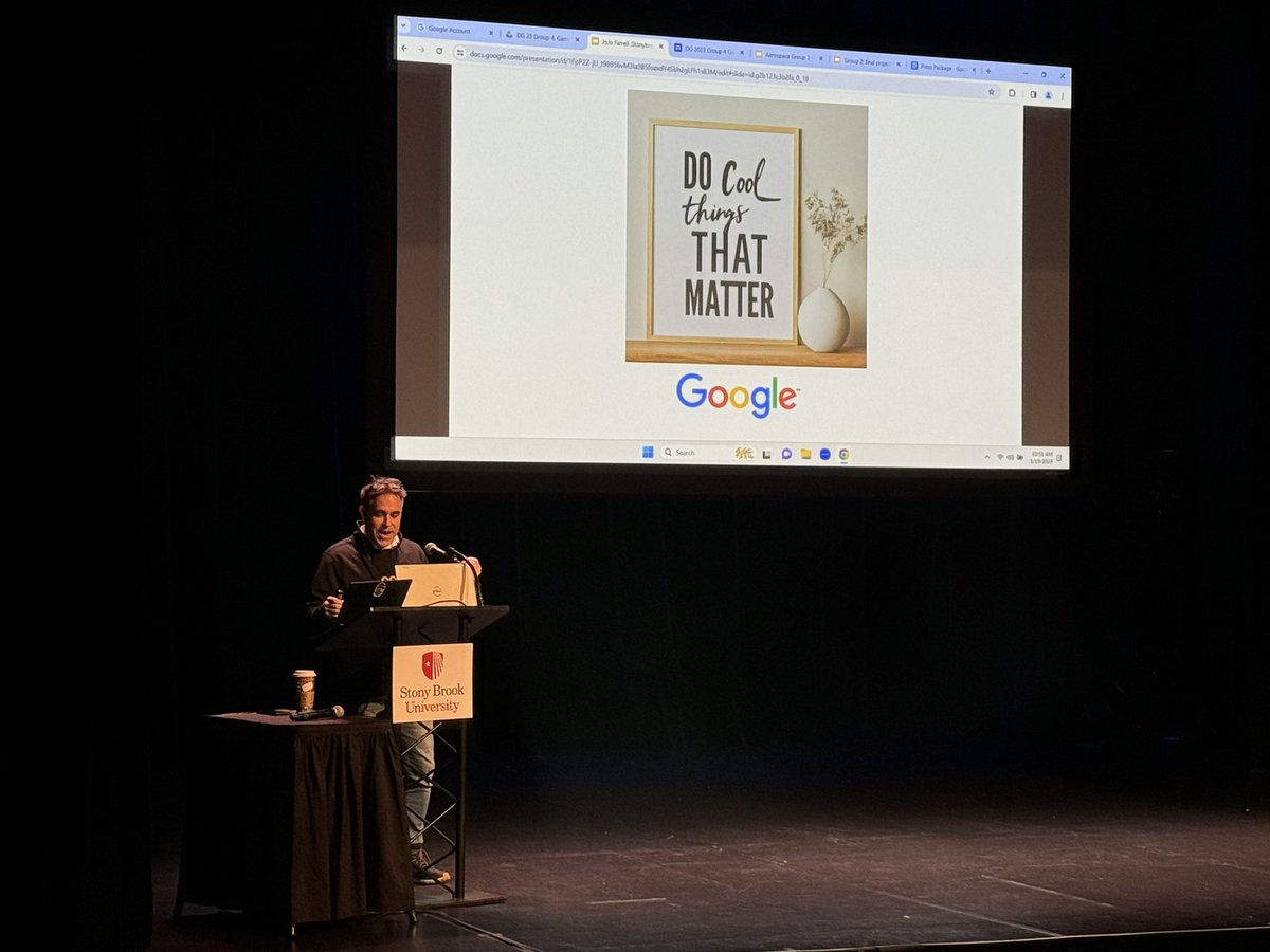 ChrisKauter's tweet photo. Special thanks to @FarrellJoJo from @GoogleForEdu for generously sharing insights and wisdom with our #DigitalGeneration students. Your expertise is invaluable in shaping their understanding of the digital landscape. #itsashorething https://t.co/P7stDGP1g2