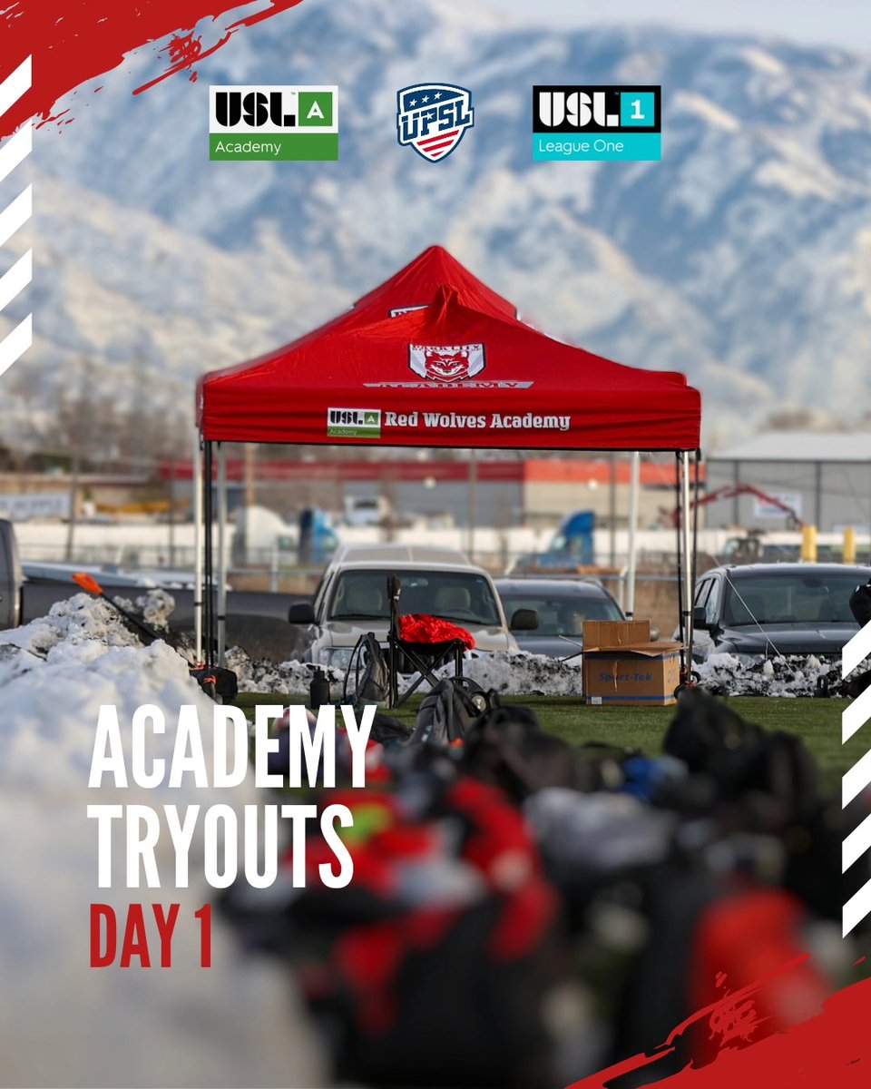 UTRedWolvesSC's tweet photo. Day 1 of tryouts in the books. What a beautiful day to play. In spite of the snow, there was a large attendance, and the field was ready to rock!

Up The Wolves 🐺⚽️

#RedWolves #PathToPro #Academy #UPSL #USLA #DaleRedWolves #DefendTheDen https://t.co/dkYfDZmO2k