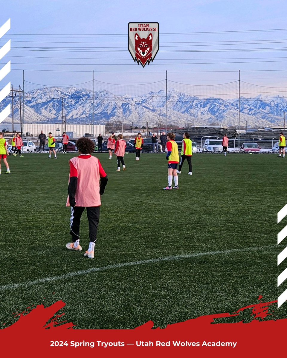 UTRedWolvesSC's tweet photo. Day 1 of tryouts in the books. What a beautiful day to play. In spite of the snow, there was a large attendance, and the field was ready to rock!

Up The Wolves 🐺⚽️

#RedWolves #PathToPro #Academy #UPSL #USLA #DaleRedWolves #DefendTheDen https://t.co/dkYfDZmO2k