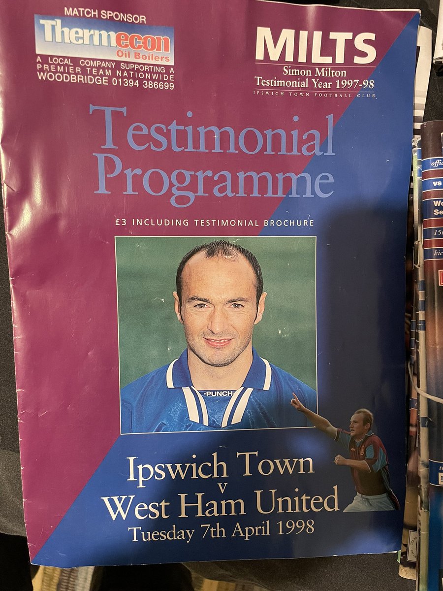 Lesser spotted @Milts25 testimonial programme found going through my mums collection #itfc