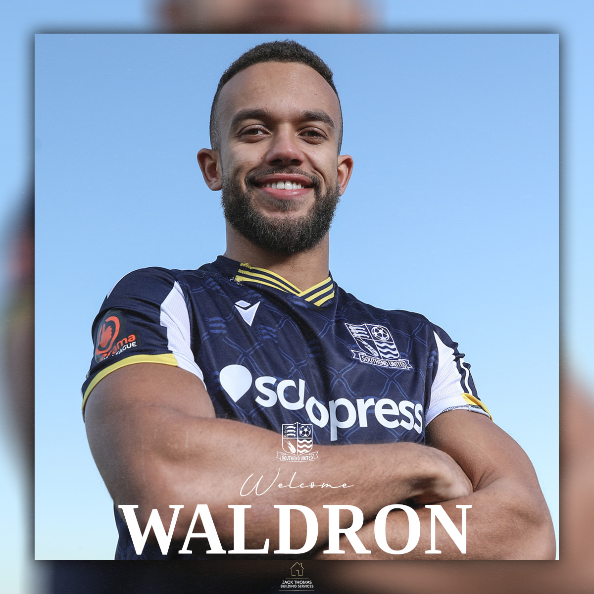 SUFCRootsHall's tweet photo. 🗞️ We are thrilled to confirm the signing of prolific striker Danny Waldron.

Click below to read more! ⤵️