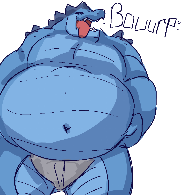 Mist_Gator's tweet photo. (Part 1) "You were delicious man. Thanks for donating yourself to a good cause: Keeping me fed. I'll be sure to put your calories to good use." *The gator's fat stomach sloshes around you as you fight to stay above his stomach acid* "No changing your mind now. You're mine~" #vore https://t.co/GDKzP5vz2E