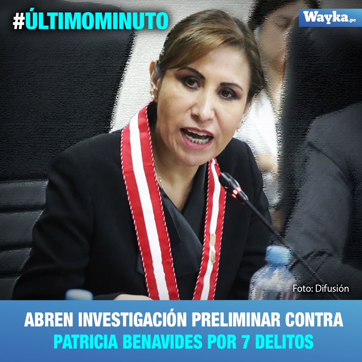 WaykaPeru's tweet photo. 🚨 La suspendida Fiscal de la Nación, Patricia Benavides, será investigada por los delitos de organización criminal, falsedad ideológica, cohecho activo específico, tráfico de influencias, cohecho pasivo específico, encubrimiento real y personal. La investigación contra Benavides estará a cargo de la Fiscal Delia Espinoza.
📍 Cabe recordar que, en el marco de las investigaciones por presuntamente liderar una red criminal en coordinación con el @congresoperu, este 25 y 26 de enero Benavides deberá declarar ante el Ministerio Público sobre las funciones que desempeñó durante su gestión como fiscal.
@FiscaliaPeru @Poder_Judicial_