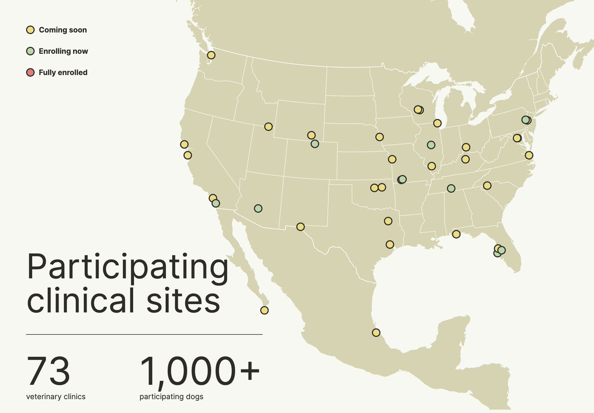 coming soon: site finder for our LOY-002 lifespan extension study one of the top questions i get is how can you + your dog can participate in a Loyal study - soon will be much easier to get involved :)