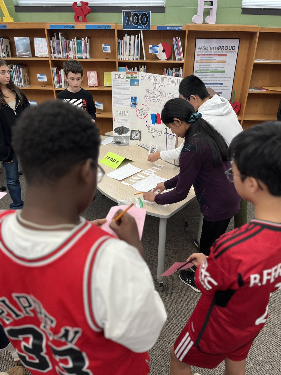 Enjoyed listening to some of the “Breaking a Single Story” presentations by our 7th grade Spartans. Students also reflected on how they would respond if their friends or classmates only looked at one side of someone’s story. Be open-minded. Be kind. Do your homework. #SalemProud