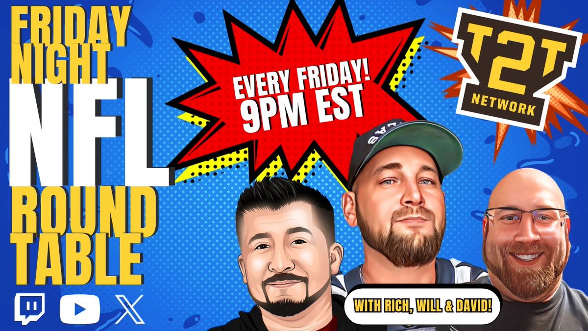 BearFanPete_FF's tweet image. On tonight’s episode of Friday Night Round Table, host @WillT2T, @FritoBandito_FF, and @Genesis_Fantasy from @ToiletsToTitles, Take a deep dive into this weekends Divisonal round of the #NFL playoffs. Watch live on YouTube at 9pm EST!