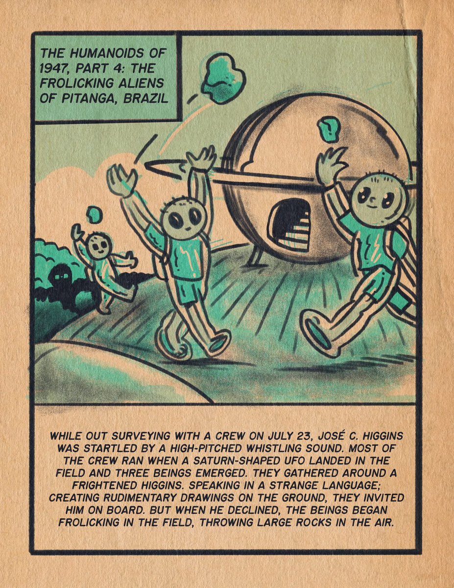 For this week's Weekly Binder, we head on down to Brazil where Jose C Higgins was almost taken on board a UFO. When he didn't want to go, the aliens decided to throw stones into the air.