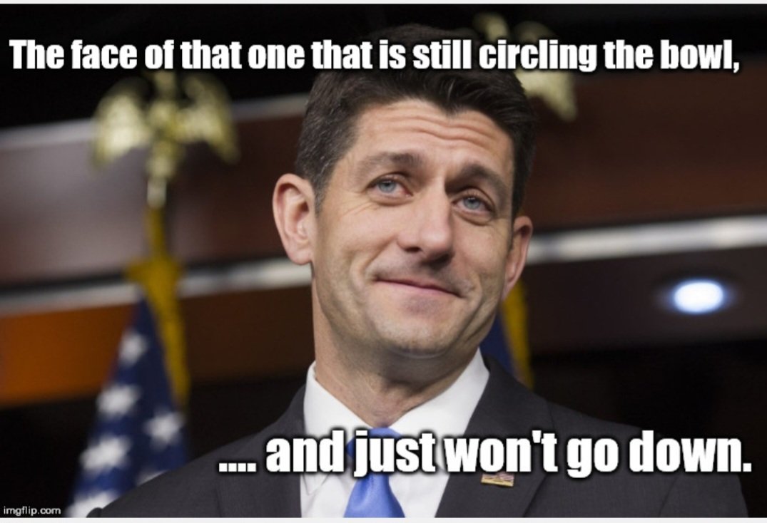 📢📢📢
Paul Ryan is doing his thing in Davos at the World Economic Forum Meeting. He's giving interviews pushing Nikki Haley while attempting to decimate Trump. 
This guy is that one who you think finally went down the pipes, but then.....
#PaulRyan #NeverNikki