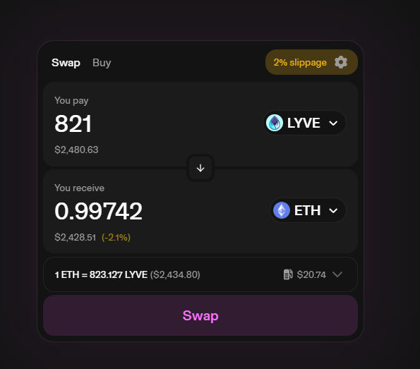 brazennectar's tweet image. $LYVE airdrop