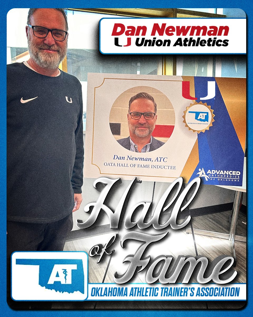 Celebrating the legendary journey as our Head Athletic Trainer, Mr. Dan Newman, takes his well-deserved place in the Oklahoma Athletic Trainer's Association Hall of Fame!  Dan will be honored by the association in May.  #legacy #HallofFame

Thank You Dan! Congratulations!