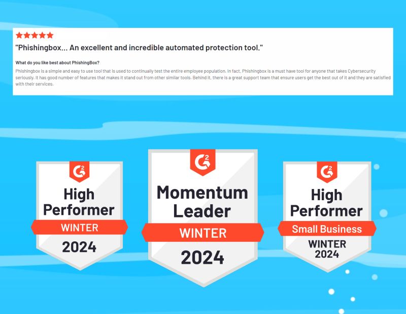 'PhishingBox is a must-have tool for anyone that takes cybersecurity seriously.'

Nailed it.

#cybersecurity #cyberawareness #cyberlearning #cybereducation #phishing #humanriskmanagement #employeetraining #customerreviews #customerfeedback #feedbackmatters #companyrecognition