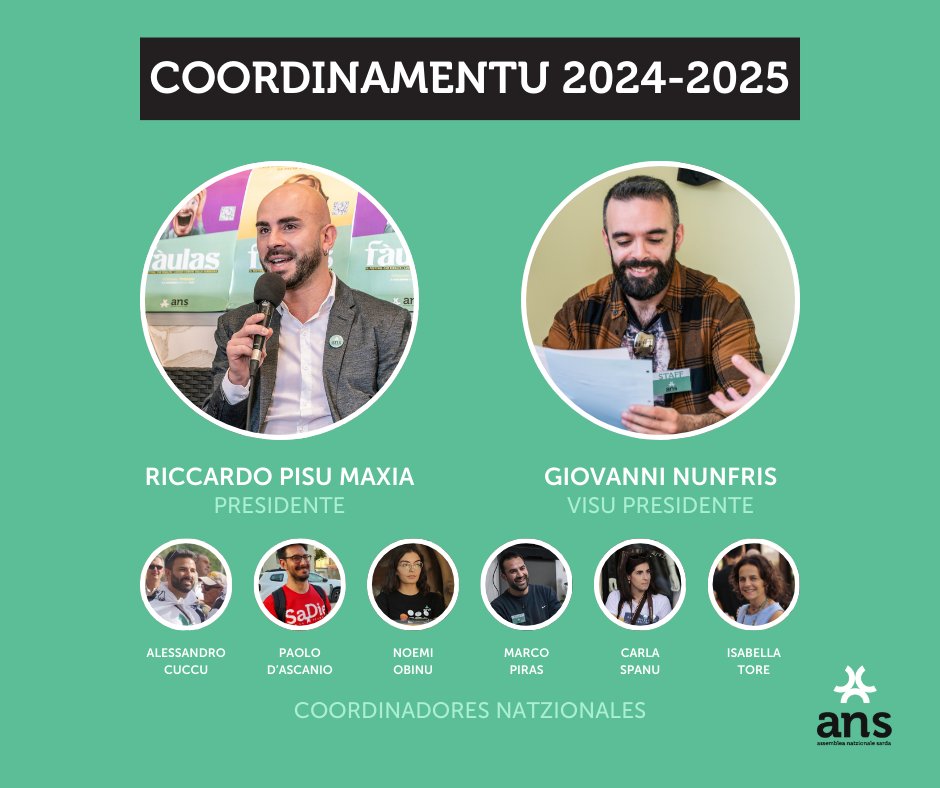 assembleasarda's tweet photo. Dal 1º Gennaio Assemblea Natzionale Sarda inizia un nuovo anno di lavoro e progetti, confermando alla Presidenza Riccardo Pisu Maxia (@RPisuMaxia) e rinnovando il Coordinamento Natzionale per il biennio 2024-2025.  

Leggi qui la news intera: 👉https://t.co/Ut71Z2ZVO5 https://t.co/PoI4A6BjFM