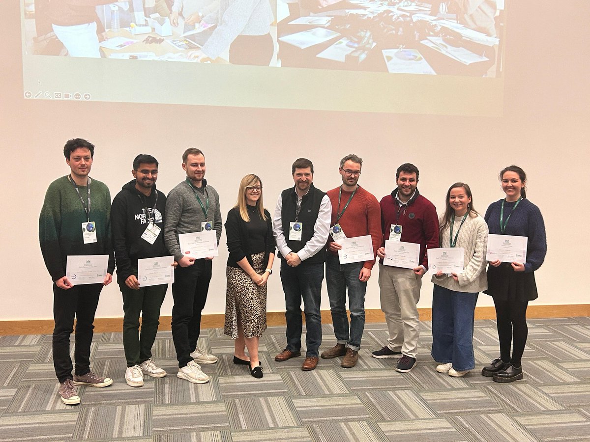 Well done to all the prize winners Louise Costello (thesis in 3), Cameron O'Byrne (Best talk MS), Niamh Burke (Best talk LS), Harsh Barua (Best poster MS), Christopher Evans (Best poster LS) and the 2 ECR invited speakers James Lillis and Georgia's Varnavides! #MSI2024