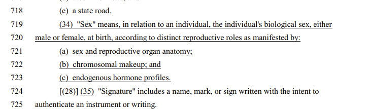 6. Because later in the bill, it removes all legal recognition for transgender people by defining sex legally as only what was assigned as birth. This would could revert birth certificates and drivres licenses across the state.