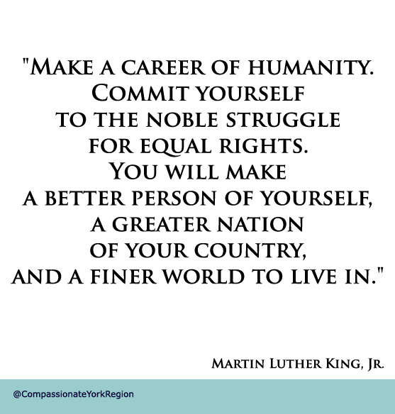 CompassionateYR's tweet photo. The words, leadership, and energy King  devoted to civil rights inspired millions of people. Across the globe, activists look to  King for inspiration and courage. 
#compassionateyorkregion
#40DaysofPeaceCompassionateRichmondHill #40daysofpeacecharterforcompassion https://t.co/3Y8k3jgJYE