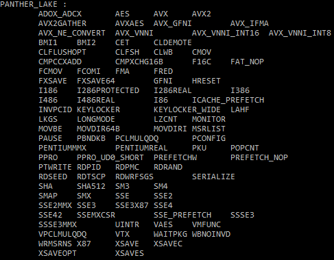 InstLatX64's tweet photo. #Intel released the Software Development Emulator 9.33.0 (SDE 9.33.0):
CPUID codename
A06D0 #GraniteRapidsX
A06E0 #GraniteRapidsD
B0650 #ArrowLakeS (instead of C0660???)
B06C0 #LunarLake
C06C0 #PantherLake
C06F5 #EmeraldRapids
D06D0 #ClearwaterForest
https://t.co/RFVLhMbbUf https://t.co/PGQ265jm11