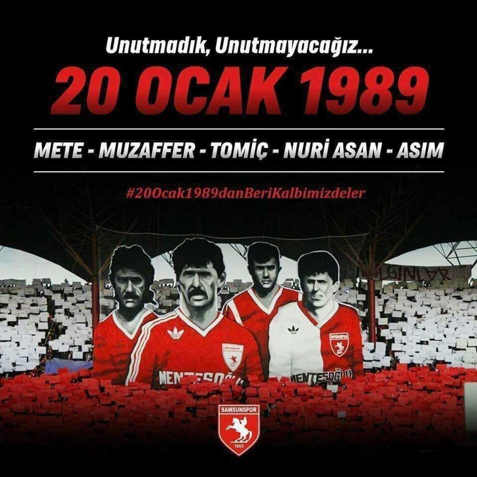 Unutmadık Unutmayacağız.
Rahmetle anıyoruz.
🔴⚪⚫
#20Ocak1989
#Samsunspor