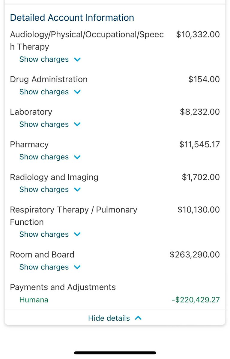 The broken healthcare system in America. This is what 6 weeks in the NICU looks like.

For most folks, this would mean total financial ruin.

And they wonder why millennials are having fewer kids…