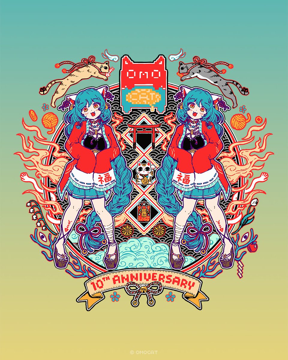 _omocat's tweet image. this year is OMOCAT's 10th anniversary!
in celebration, a new website has been launched. every order from OMOCAT Shop will come with a 10th anniversary letter! stay tuned for plenty of exciting events. let's celebrate this year together! (omocat-10th.com)