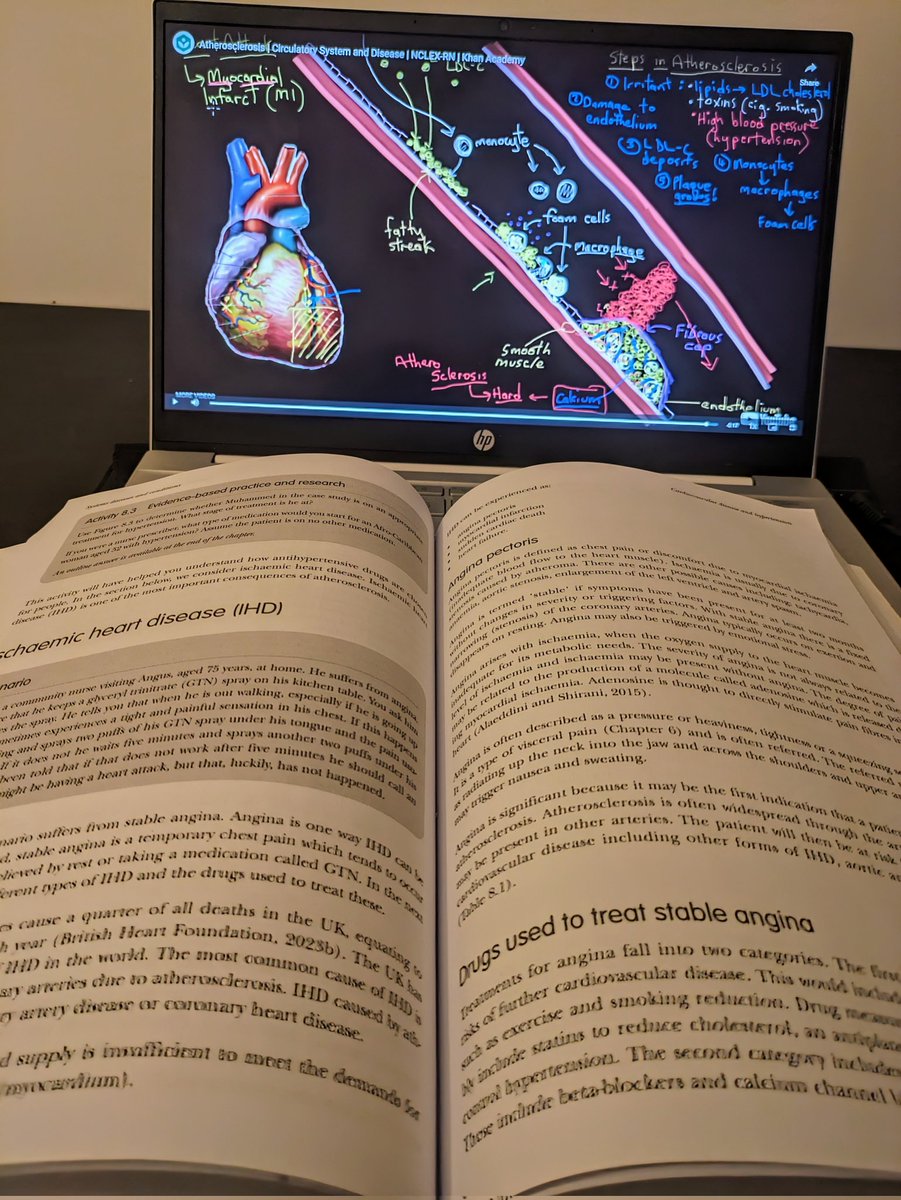The Pathophysiology module is FINALLY making a little more sense after today's lecture and seminar 🙌 it's been a steep learning curve given I've not studied biology since my previous degree 9 years ago 😳 #NRS501