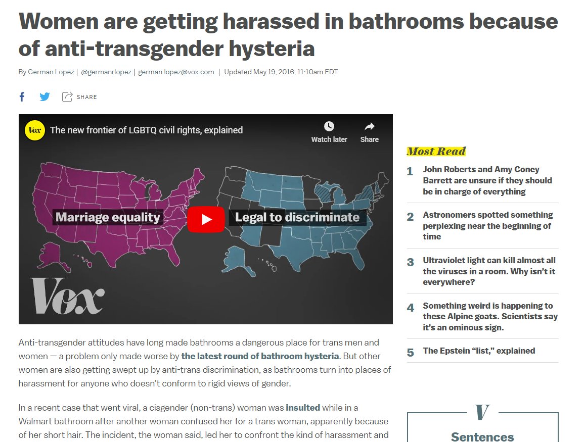 8. This will mean that any transgender person questioned in the bathroom could fall under criminal penalties. Cisgender people could as well. There are high profile cases of many cis women being mistaken as trans. They may have their birth certificates and genitals investigated.