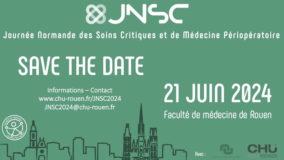 Mélanie Roussel (@doc_rousme) on Twitter photo A vos agendas ! 21 juin 2024 - 2eme édition de la journée normande des soins critiques ! Hâte de vous retrouver nombreux pour cette riche journée <a href="/CHURouen/">CHU de Rouen</a> <a href="/SAMU76A/">SAMU 76A-CHU De Rouen</a> <a href="/sfmujeunes1/">SFMU · Commission Jeune</a> <a href="/SFMU_MS/">SFMU</a> @MacrezR <a href="/AntGued/">Guédon Antoine</a> <a href="/Foubeque/">Nitneuq Trebuof</a> <a href="/AlixDelFauv/">Alix Delamare Fauvel</a> 🔗🔗 chu-rouen.fr/JNSC2024 🔗🔗 A vos agendas ! 21 juin 2024 - 2eme édition de la journée normande des soins critiques ! Hâte de vous retrouver nombreux pour cette riche journée <a href="/CHURouen/">CHU de Rouen</a> <a href="/SAMU76A/">SAMU 76A-CHU De Rouen</a> <a href="/sfmujeunes1/">SFMU · Commission Jeune</a> <a href="/SFMU_MS/">SFMU</a> @MacrezR <a href="/AntGued/">Guédon Antoine</a> <a href="/Foubeque/">Nitneuq Trebuof</a> <a href="/AlixDelFauv/">Alix Delamare Fauvel</a> 🔗🔗 chu-rouen.fr/JNSC2024 🔗🔗