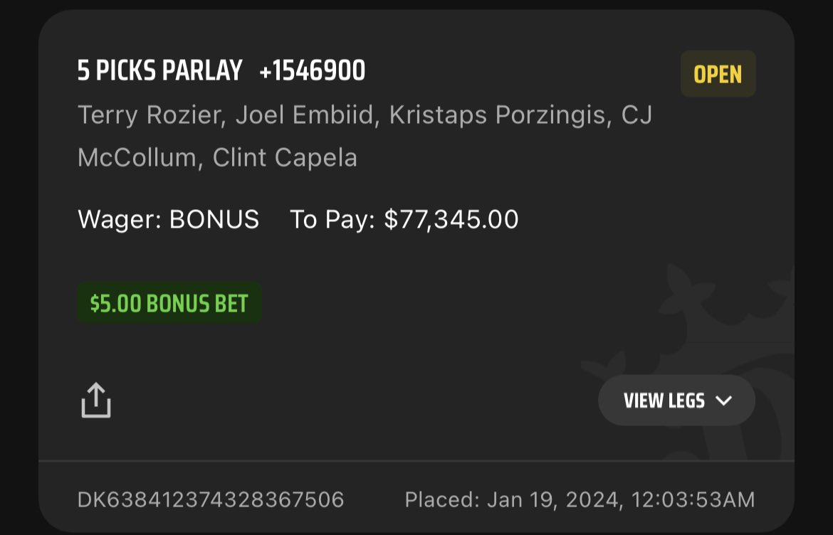 HoffProps's tweet image. Some free bet first basket nonsense