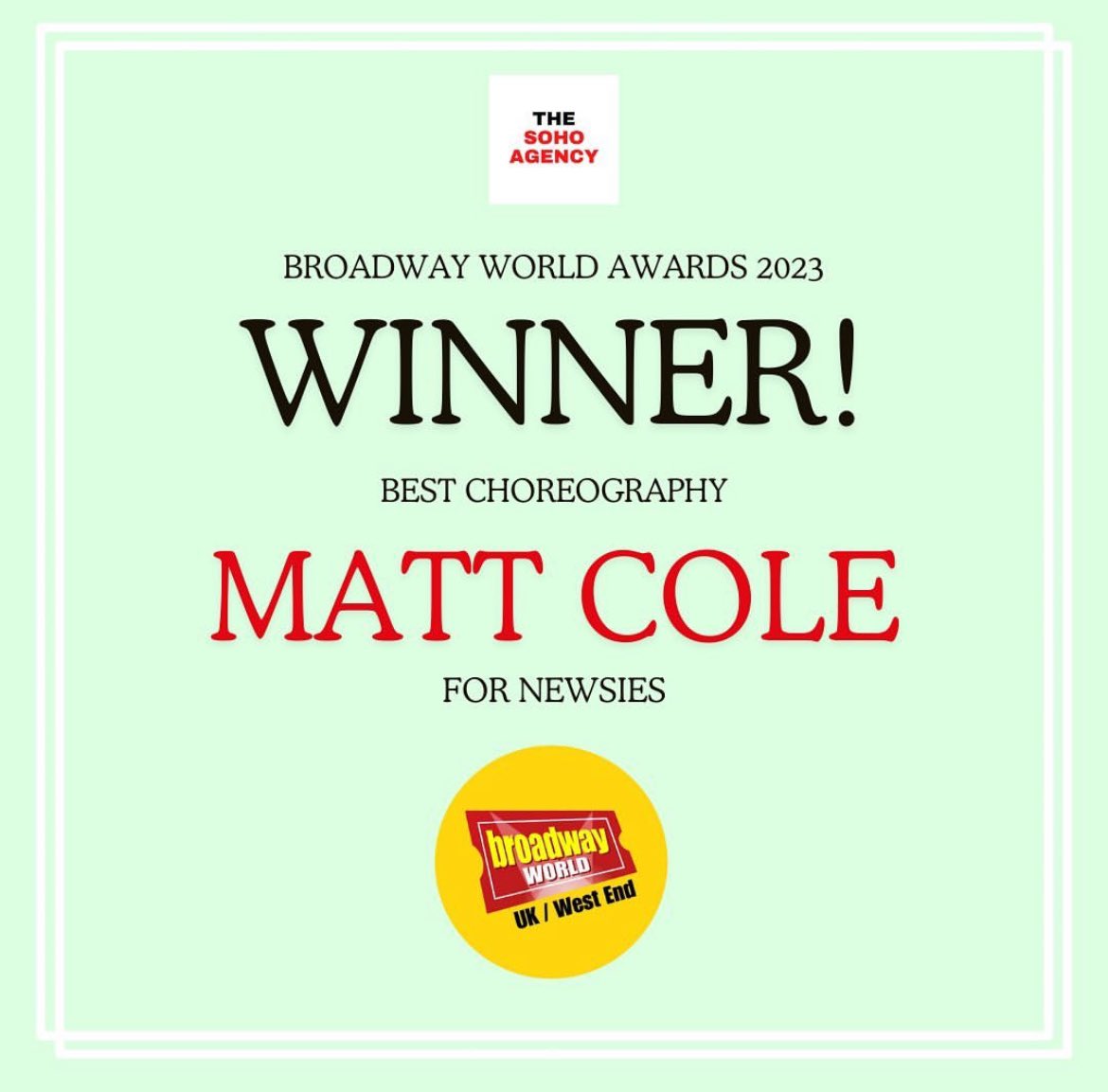 Matthew Cole (@mattcolestage) on Twitter photo Thank you <a href="/BroadwayWorldUK/">BroadwayWorld UK</a> and everyone who voted! Incredibly grateful and proud of everyone who worked on this show. Thank you <a href="/BroadwayWorldUK/">BroadwayWorld UK</a> and everyone who voted! Incredibly grateful and proud of everyone who worked on this show.