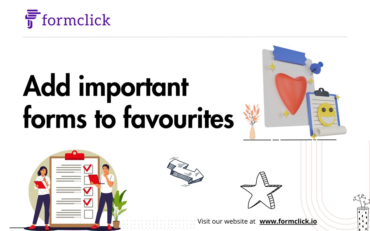 formclickoff's tweet image. Tired of scrolling through the site to find the form you need? Add your forms to favourites, and navigate with ease.
#formclick #formbuilder #automateworkflow #nocode #appbuilder #nocodeformbuilder #nocodeappbuilder #neom
Visit Our Website at formclick.io