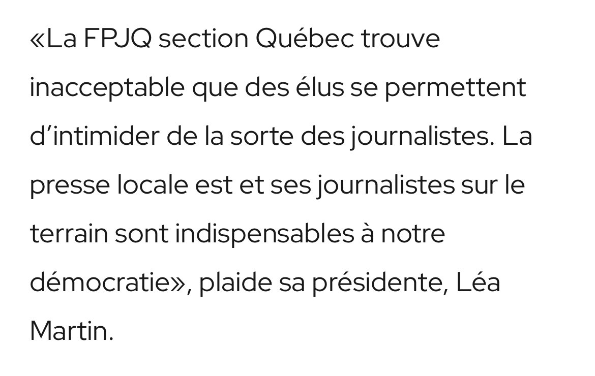 LeaMartin_ca's tweet photo. Première prise de position publique comme Présidente de la @fpjqsectionqc . Il sera toujours notre devoir de protéger la liberté de la presse. #saintepetronille @lesoleildeqc @NoovoInfo https://t.co/5monkpoD81