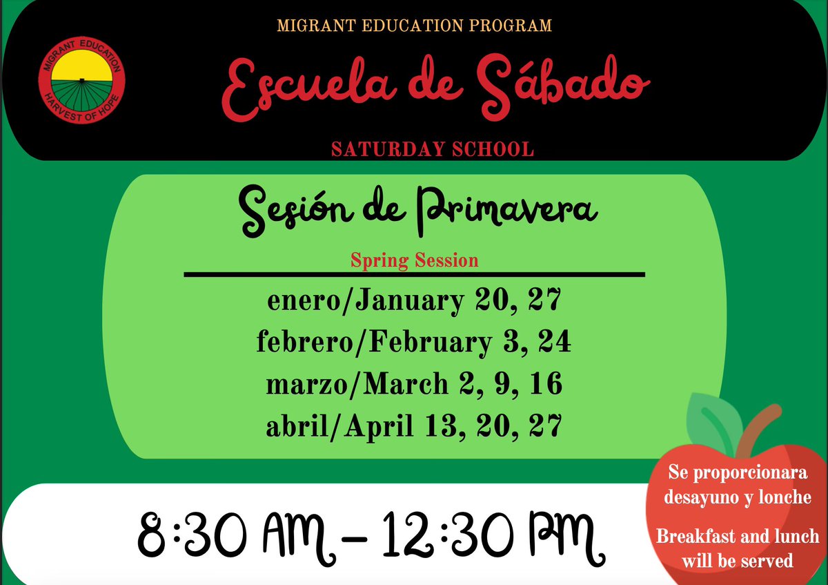mep_abcusd's tweet image. Este sabado empieza nuestra escuela de sabado- sesion de primavera.
Estamos emocionados de verlos a todos mañana!

Our Spring Session for Saturday School begins this week. We are excited to see you all
tomorrow!