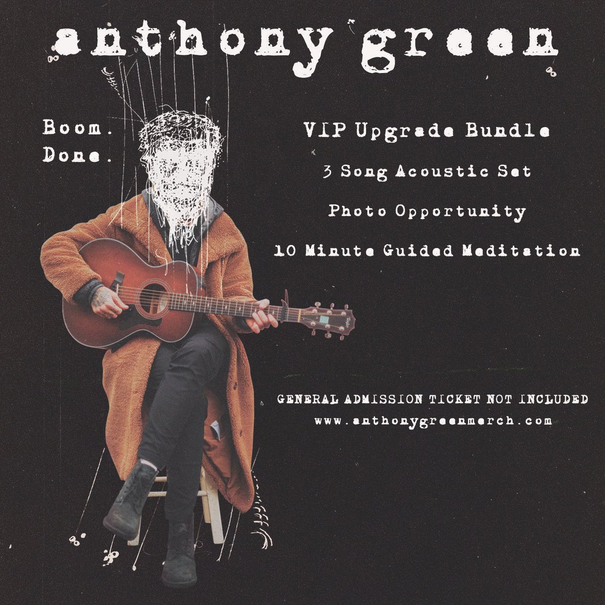 VIP Upgrades are now available at anthonygreenmerch.com/collections/bo… Please note, these do NOT include a ticket.