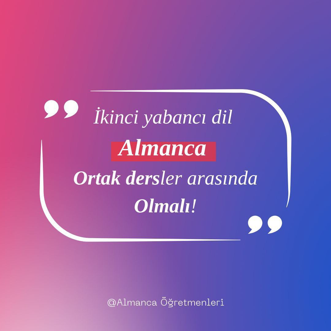 E. (@edmgnss) on Twitter photo <a href="/mebtegm/">Temel Eğitim Genel Müdürlüğü</a> <a href="/Yusuf__Tekin/">Yusuf Tekin</a> <a href="/farukyelkenci/">Ömer Faruk Yelkenci</a> <a href="/tcmeb/">Millî Eğitim Bakanlığı</a> Eğitimde Fırsat Eşitliği İlkesi Çerçevesinde Almanca Öğrenmek Her Yaşta Öğrencinin Hakkı.
Almanca küçük yaşlarda edinilirse, diğer dillerin öğrenilmesini de kolaylaştırır.
<a href="/Yusuf__Tekin/">Yusuf Tekin</a>
<a href="/farukyelkenci/">Ömer Faruk Yelkenci</a>
<a href="/tcmeb/">Millî Eğitim Bakanlığı</a>
#AlmancasizOlmaz <a href="/mebtegm/">Temel Eğitim Genel Müdürlüğü</a> <a href="/Yusuf__Tekin/">Yusuf Tekin</a> <a href="/farukyelkenci/">Ömer Faruk Yelkenci</a> <a href="/tcmeb/">Millî Eğitim Bakanlığı</a> Eğitimde Fırsat Eşitliği İlkesi Çerçevesinde Almanca Öğrenmek Her Yaşta Öğrencinin Hakkı.
Almanca küçük yaşlarda edinilirse, diğer dillerin öğrenilmesini de kolaylaştırır.
<a href="/Yusuf__Tekin/">Yusuf Tekin</a>
<a href="/farukyelkenci/">Ömer Faruk Yelkenci</a>
<a href="/tcmeb/">Millî Eğitim Bakanlığı</a>
#AlmancasizOlmaz