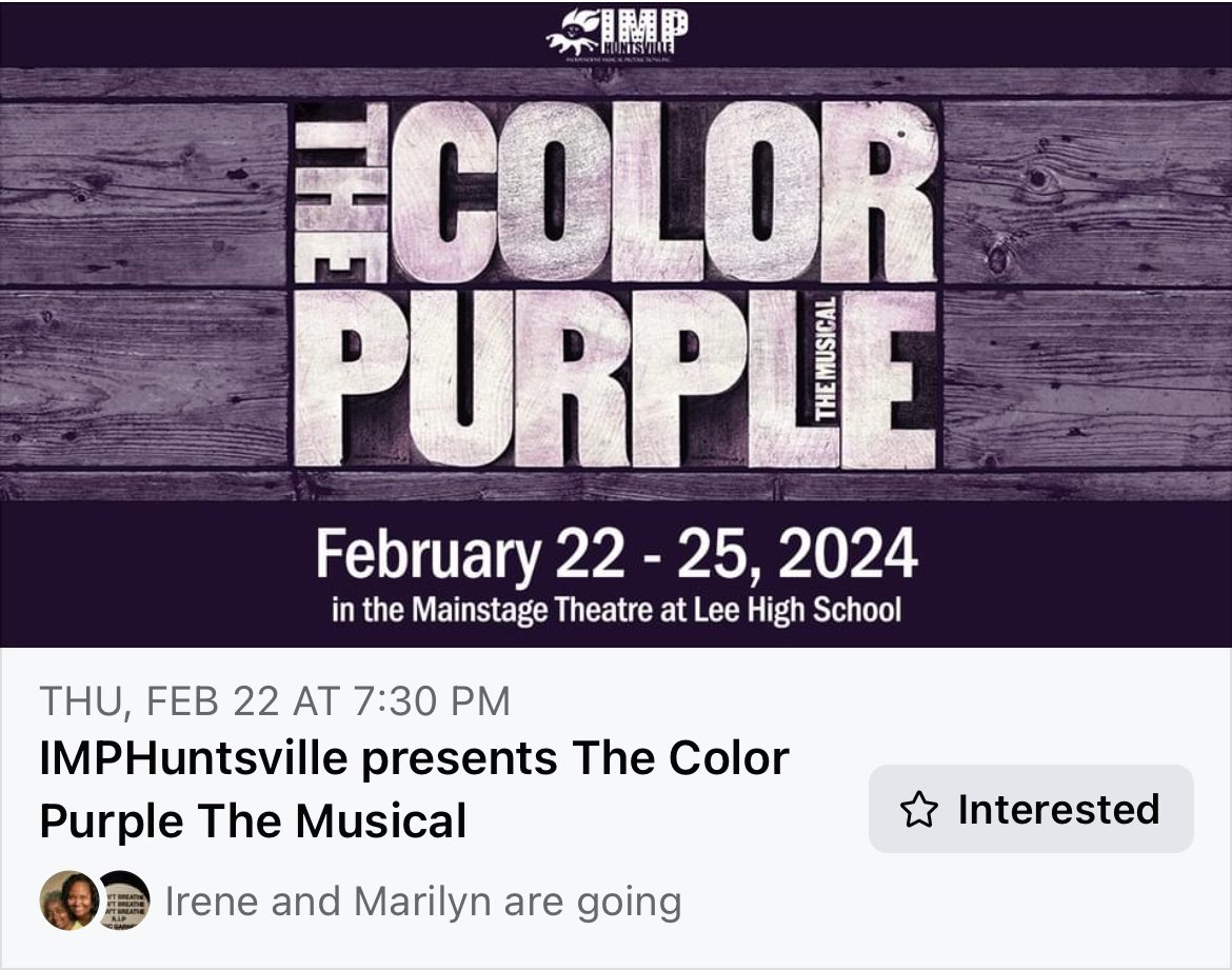 #imphuntsvillle #thecolorpurplemusical #Leehighschool #musicals #huntsvilleal