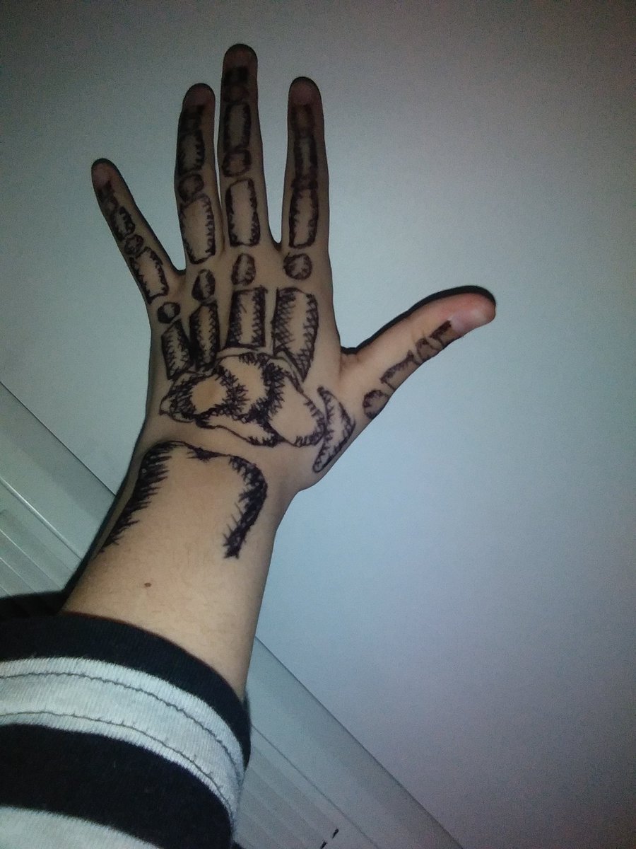 LucyMaryGacha's tweet photo. Skeleton hands! #handart #skeatonhand https://t.co/Hg9gbL7RAR