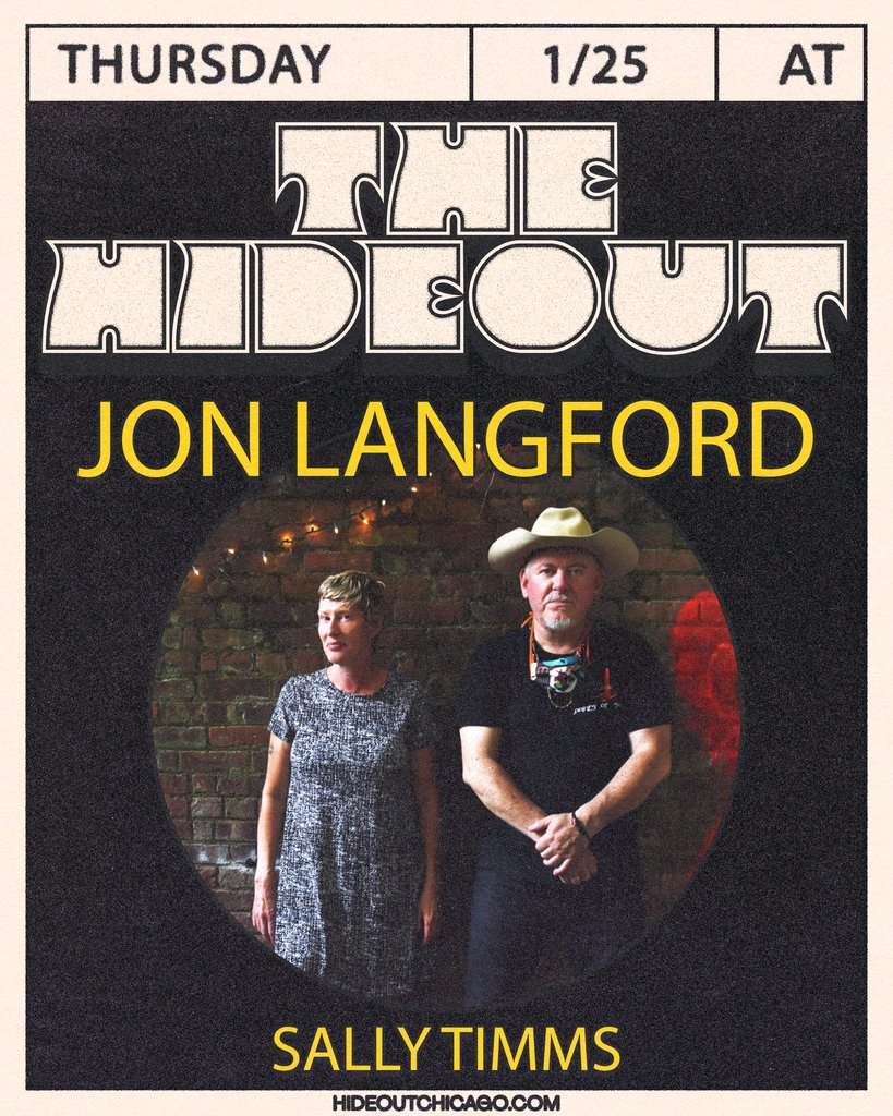 hideoutchicago's tweet photo. We're one week out from our favorite duo's return to The Hideout: Jon Langford and Sally Timms! John and Sally have been churning it out together since Sally joined The Mekons in '85 and they're only getting better. Doors at 7:30, show at 8! https://t.co/G35YCVsp5e