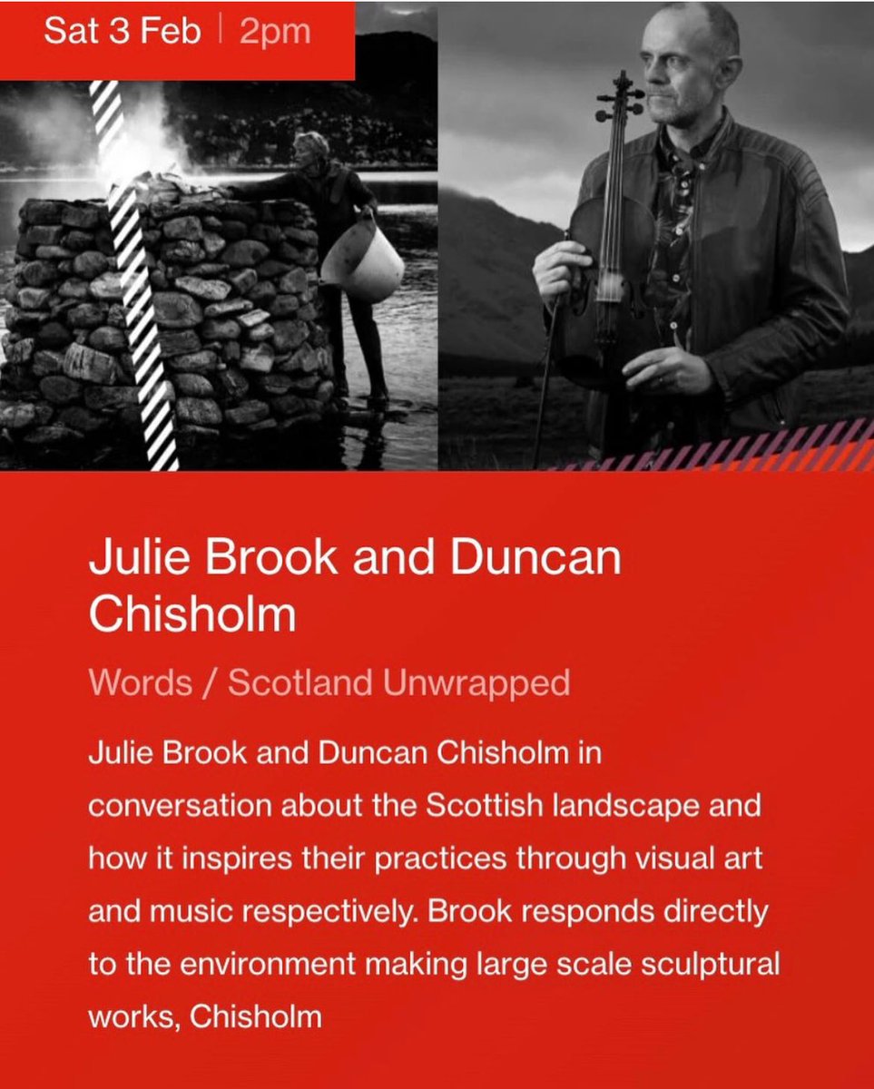 Duncan Chisholm (@duncanwchisholm) on Twitter photo On 3rd Feb at 2pm Iβll be in conversation with the incredible <a href="/BrookJules/">Julie Brook</a> <a href="/KingsPlace/">Kings Place</a> in London about our inspiration and shared passion for Scotlandβs wild places.
Tickets are on sale now !!
kingsplace.co.uk/whats-on/wordsβ¦ On 3rd Feb at 2pm Iβll be in conversation with the incredible <a href="/BrookJules/">Julie Brook</a> <a href="/KingsPlace/">Kings Place</a> in London about our inspiration and shared passion for Scotlandβs wild places.
Tickets are on sale now !!
kingsplace.co.uk/whats-on/wordsβ¦