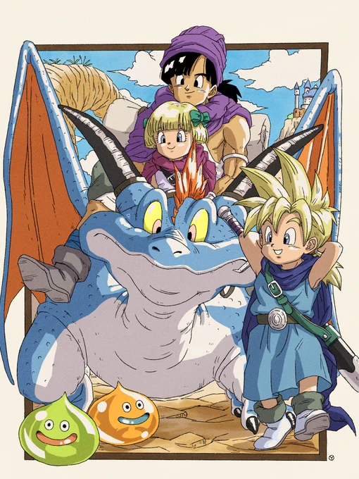 新年1発目、よっしゃー!気合い入れて描くぞ! 辰年なんて、ドラゴンは必須だし、 しんりゅう描こうかな、いや、ここはドラクエ1のドラゴンかな。 だったら、りゅうおうか。 ドラゴスライムとか居たら気が利いてるかな。 まてよ、ドランゴじゃん!テリーとドランゴ! 描くもの決まった! もう見えた。もう見えたぞー。  ーー20日後ーー  明けましておめでとうございます…ぐふっ