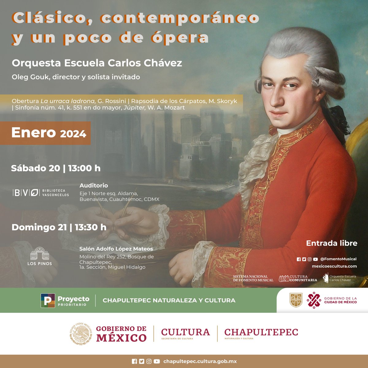VSCLS's tweet photo. La Biblioteca Vasconcelos y la Orquesta Escuela Carlos Chávez te invitan al concierto "Clásico, contemporáneo y un poco de ópera".
La cita es hoy 20 de enero a las 13 h en el auditorio de la biblioteca.
¡Te esperamos!
#conciertoenlavasconcelos
#OECCh
#ópera https://t.co/1lkTjMZILZ