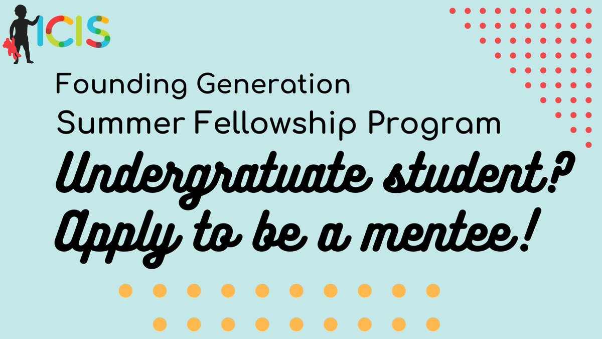 #infantstudies undergraduate students, apply to the Founding Generation Summer Fellowship! Over 40 international faculty are proposing exciting projects. Visit the website for more information and apply by February 14.
infantstudies.org/founding-gener…