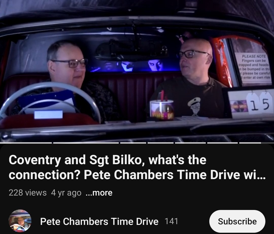 Revisiting a memory from 2020. Chatting with the Great Pete Chambers in the Ghost Town car at The Coventry Music Museum! Watch here: youtu.be/Md5ynGhH-WA?si… #philsilvers #coventry #museums #visit