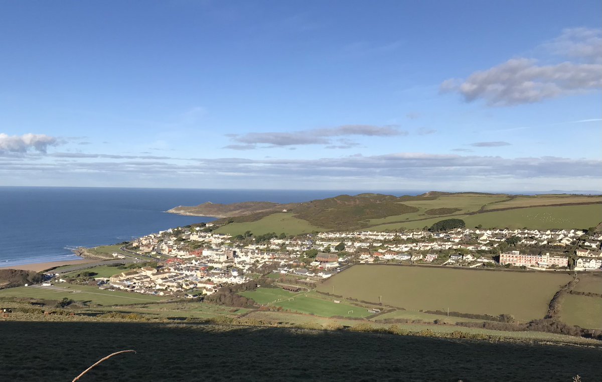 Today’s walk - From Fortescue Arms, North Devon. 
Old railway cycle track. Mortehoe Bridleway 4. Barton Close (lane/fields) route with public access. Mortehoe Footpath 2. Along Beach Road. Eastacott Lane (track with public access). Part of Mortehoe Footpath 11 back to start.