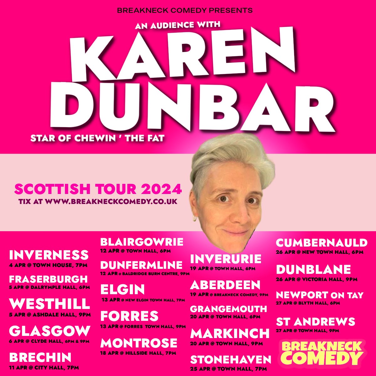 🔥KAREN DUNBAR🔥 is back on tour this April...! Tickets now on sale at breakneckcomedy.co.uk/comedians/kare… Book now before it sells out. @karendunbar147