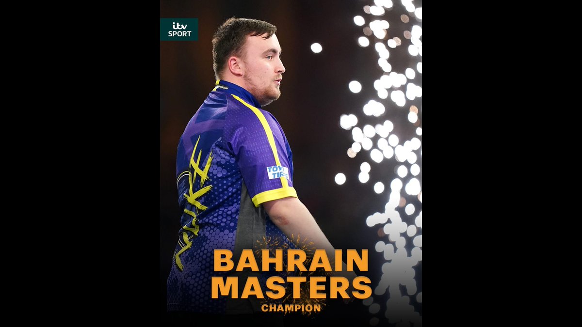 ITVSport's tweet photo. Luke Littler is the 2024 Bahrain Masters Champion! 🏆

#BahrainMasters | #BahrainDarts24 https://t.co/3DJvVgrIH0
